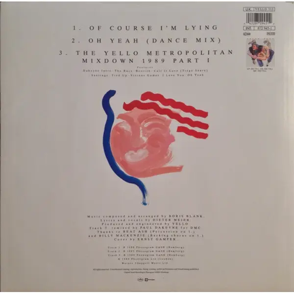 Yello - Of Course I'm Lying 12 Inch Vinyl Single (12 Inch Record) - VG+/VG+ - Classical33.co.uk