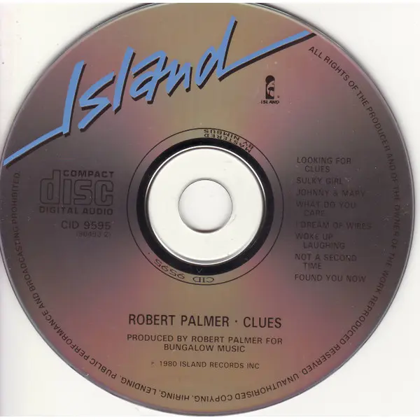 Robert Palmer - Clues (CD, Album) - NM/NM - Classical33.co.uk