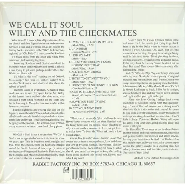 Wiley And The Checkmates - We Call It Soul Vinyl LP (LP Record, Album + CD) - M/M - Classical33.co.uk
