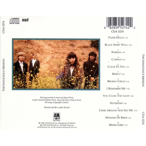 The Innocence Mission - The Innocence Mission (CD, Album) - NM/VG+ - Classical33.co.uk