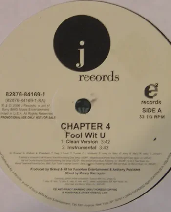 Chapter 4 - Fool Wit U 12 Inch Vinyl Single (12 Inch Record, Promo) - NM/VG+ - Classical33.co.uk
