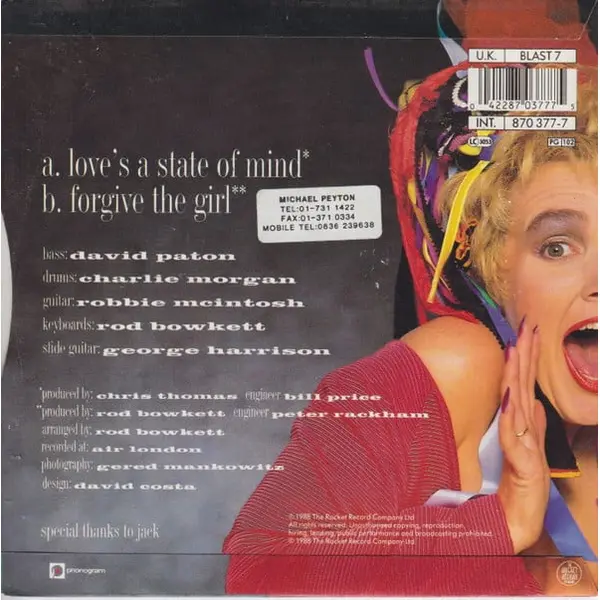 Sylvia Griffin - Love's A State Of Mind 7 Inch Vinyl Single (7 Inch Record) (45 Record) - NM/VG+ - Classical33.co.uk