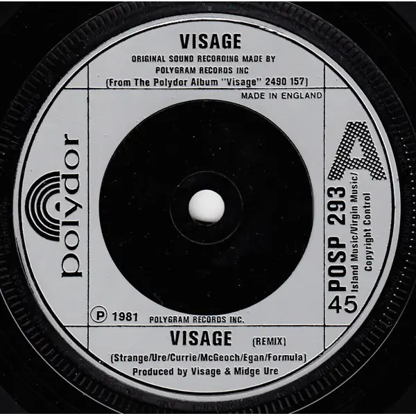Visage - Visage 7 Inch Vinyl Single (7 Inch Record) - NM/VG+ - Classical33.co.uk