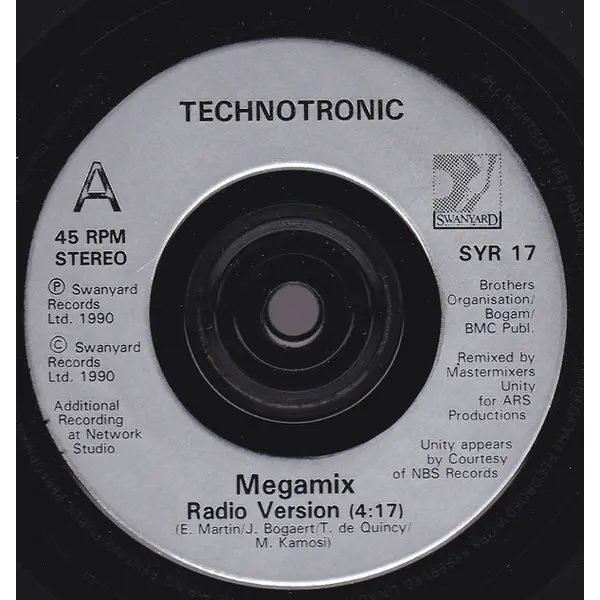 Technotronic - Megamix 7 Inch Vinyl Single (7 Inch Record) - NM/VG+ - Classical33.co.uk