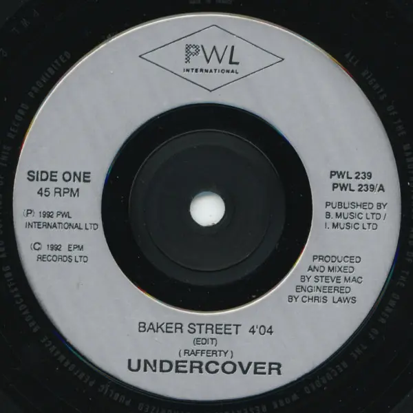 Undercover - Baker Street 7 Inch Vinyl Single (7 Inch Record) - VG+/VG+ - Classical33.co.uk