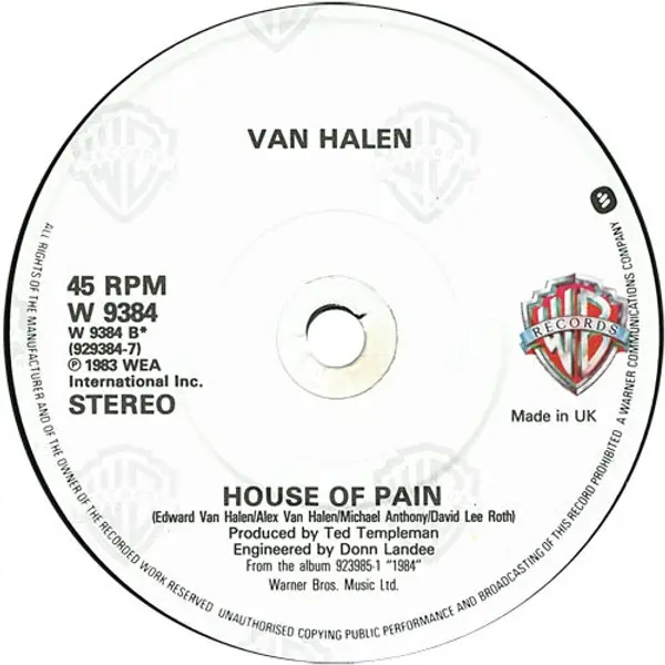 Van Halen - Jump! 7 Inch Vinyl Single (7 Inch Record) - NM/Generic - Classical33.co.uk