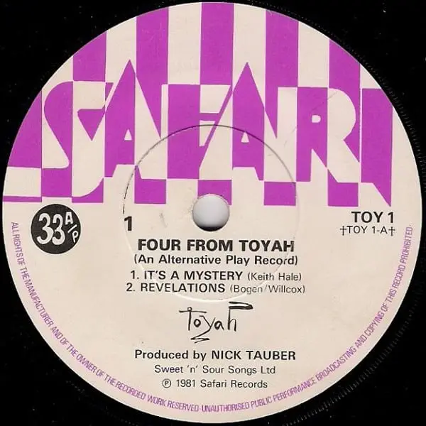 Toyah - Four From Toyah 7 Inch Vinyl Single (7 Inch Record) (45 Record) - VG+/VG+ - Classical33.co.uk
