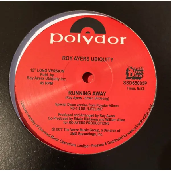Roy Ayers Ubiquity - Running Away / Love Will Bring Us Back Together - All City Records