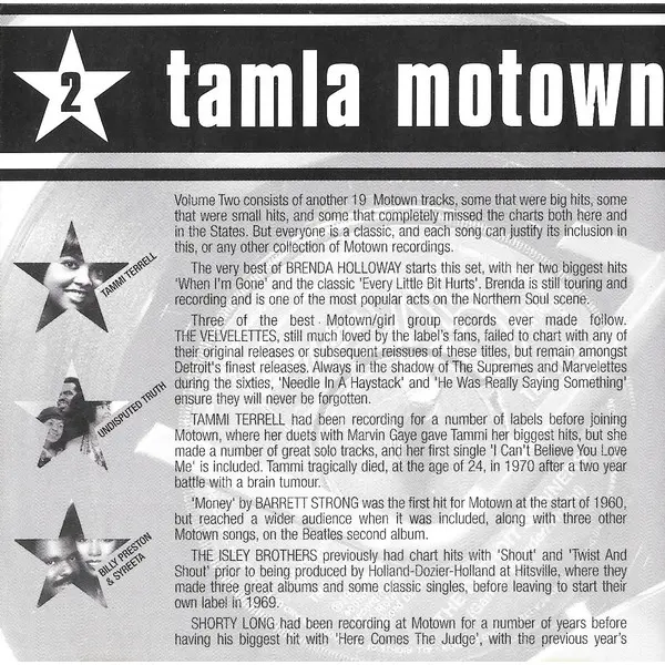 Tamla Motown Big Hits and Hard To Find Classics (Volume Two) (CD, Compilation) - NM/NM - Classical33.co.uk