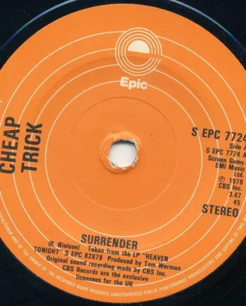 Cheap Trick - Surrender 7 Inch Vinyl Single (7 Inch Record) - NM/VG+ - Classical33.co.uk
