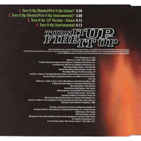 Busta Rhymes - Turn It Up (Remix) / Fire It Up (CD, Single) - NM/NM - Classical33.co.uk