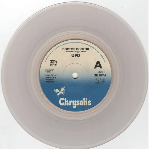 UFO - Doctor Doctor 7 Inch Vinyl Single (7 Inch Record, Clear Vinyl) - NM/VG - Classical33.co.uk