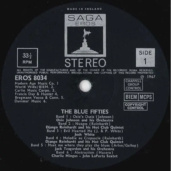The Blue 50's Vinyl LP (LP Record, Compilation) - VG+/VG+ - Classical33.co.uk