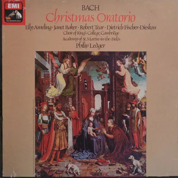 Johann Sebastian Bach - Elly Ameling • Janet Baker • Robert Tear • Dietrich Fischer-Dieskau • The King's College Choir Of Cambridge • The Academy Of St. Martin-in-the-Fields • Philip Ledger - Christmas Oratorio Vinyl LP (3xLP Record, Quadraphonic, Box) - NM/VG+ - Classical33.co.uk