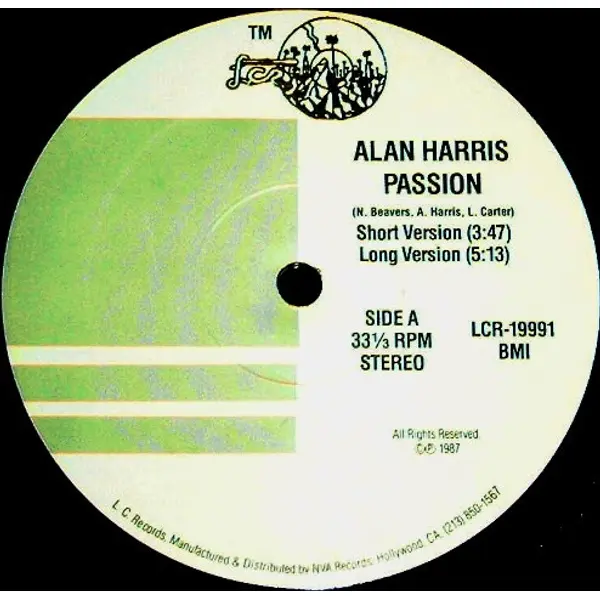 Alan Harris (3) - Passion / I'm A Lover - All City Records