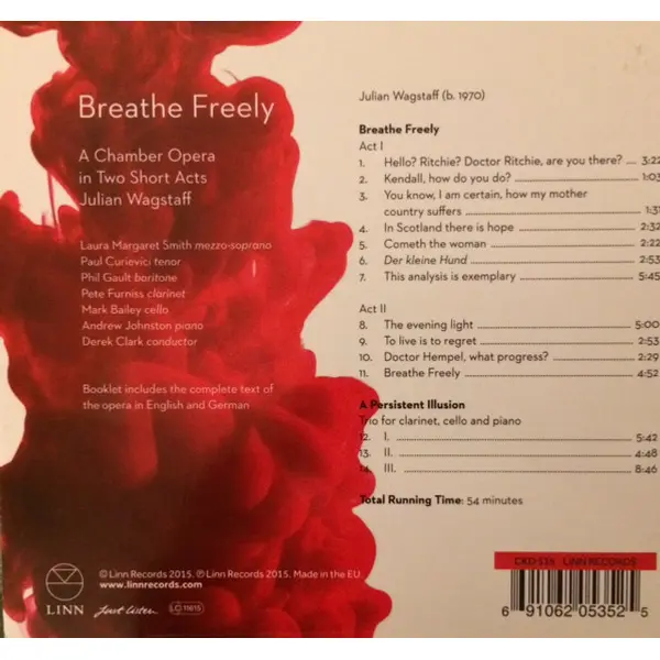 Julian Wagstaff - Breathe Freely (A Chamber Opera In Two Short Acts) (CD, Album) - M/M - Classical33.co.uk