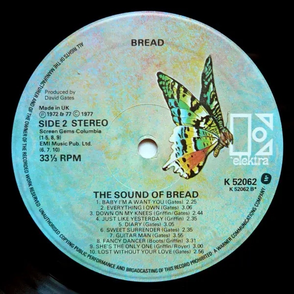 Bread - The Sound Of Bread - Their 20 Finest Songs (LP, Album, Comp, non) - VG+/VG - Classical33.co.uk