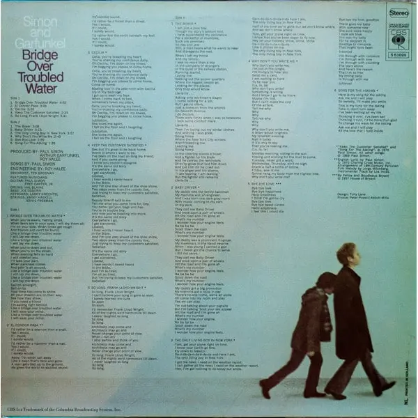 Simon and Garfunkel - Bridge Over Troubled Water Vinyl LP (LP Record, Album) - VG+/VG+ - Classical33.co.uk