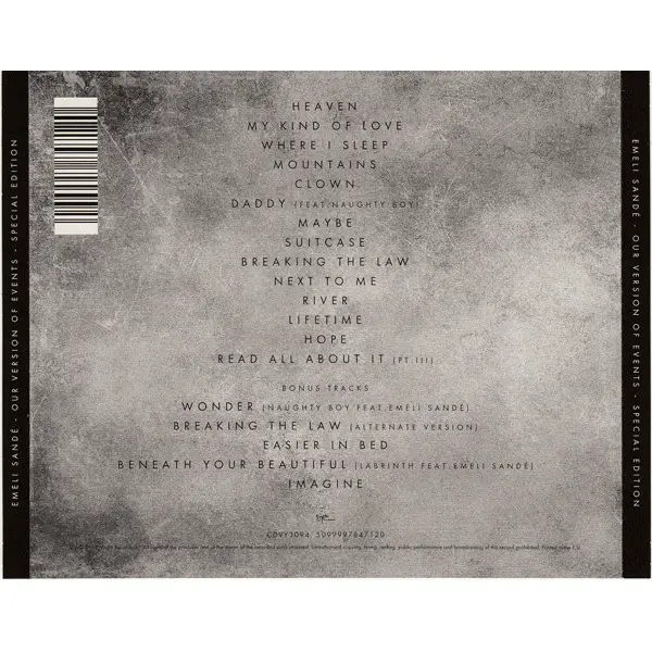 Emeli Sandé - Our Version Of Events (CD, Album, Special Edition) - VG+/VG+ - Classical33.co.uk
