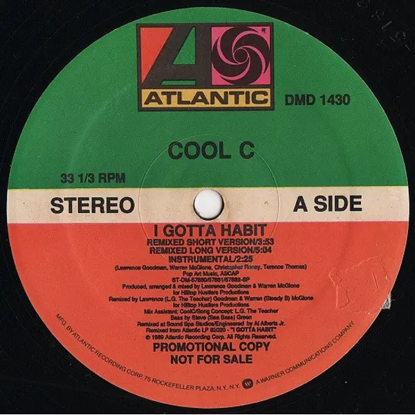 Cool C - I Gotta Habit (Remix) / Mary Go Round - All City Records