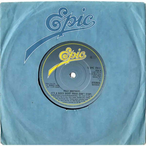 Isley Brothers - It's A Disco Night (Rock Don't Stop) 7 Inch Vinyl Single (7 Inch Record) - NM/VG+ - Classical33.co.uk