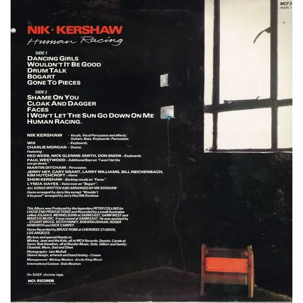 Nik Kershaw - Human Racing Vinyl LP (LP Record, Album) - VG+/VG+ - Classical33.co.uk