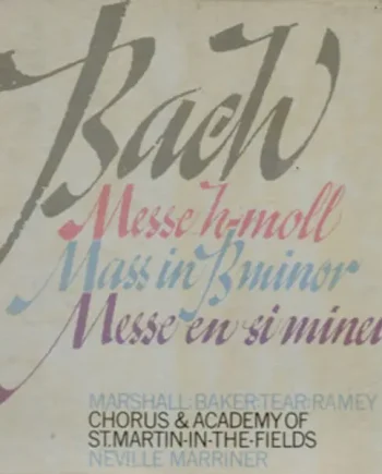 Bach, Marshall, Baker, Tear, Ramey, Chorus and Academy Of St. Martin-in-the-Fields, Neville Marriner - Messe H-Moll = Mass In B Minor = Messe En Si Mineur Vinyl LP (3xLP Record, Album + Box) - NM/NM - Classical33.co.uk