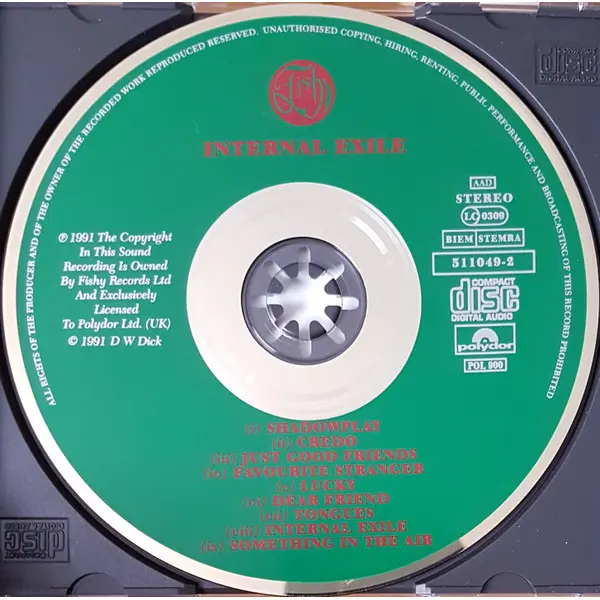 Fish - Internal Exile (CD, Album) - NM/NM - Classical33.co.uk