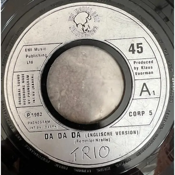 Trio - Da Da Da 7 Inch Vinyl Single (7 Inch Record) (Jukebox Record) - NM/VG+ - Classical33.co.uk