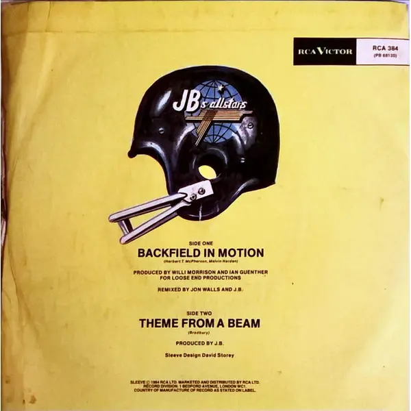JB's Allstars - Backfield In Motion 7 Inch Vinyl Single (7 Inch Record) - NM/NM - Classical33.co.uk