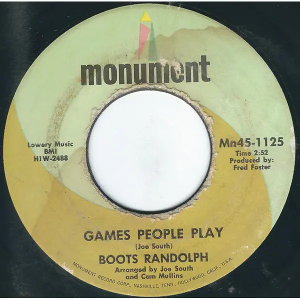 Boots Randolph - Games People Play / By The Time I Get To Phoenix - All City Records