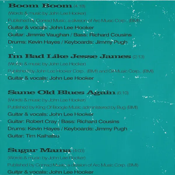 John Lee Hooker - Boom Boom (CD, Album) - NM/VG+ - Classical33.co.uk