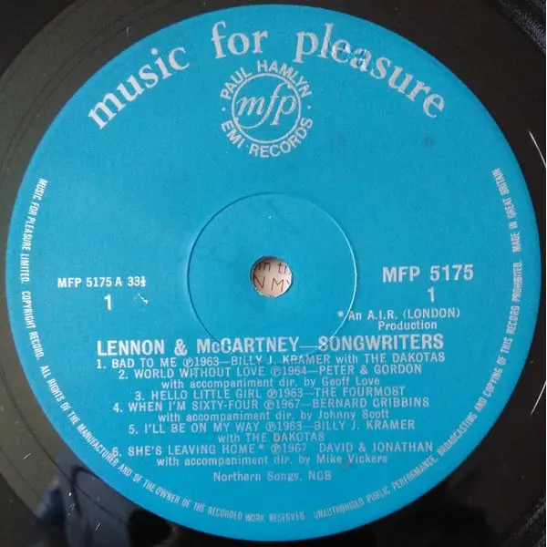 The Stars Sing Lennon and McCartney Vinyl LP (LP Record, Compilation, Mono) - VG+/VG+ - Classical33.co.uk