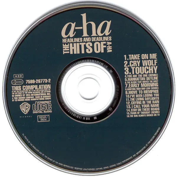 a-ha - Headlines And Deadlines (The Hits Of A-Ha) (CD, Compilation) - NM/NM - Classical33.co.uk
