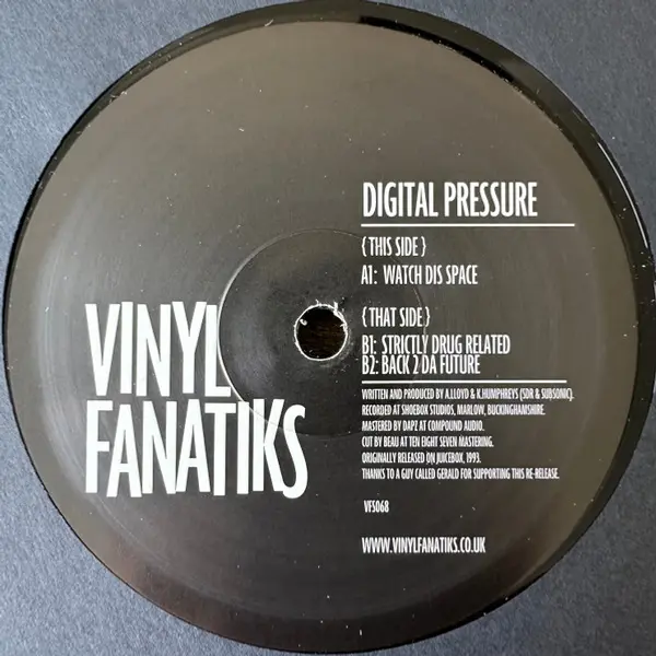 Digital Pressure (2) - Watch Dis Space - All City Records