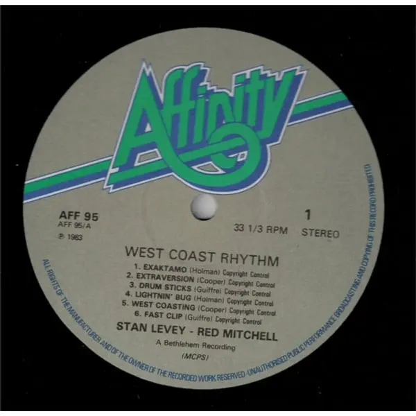 Stan Levey / Red Mitchell - West Coast Rhythm Vinyl LP (LP Record, Compilation) - M/NM - Classical33.co.uk