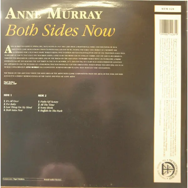 Anne Murray - Both Sides Now Vinyl LP (LP Record, Album) - NM/VG+ - Classical33.co.uk
