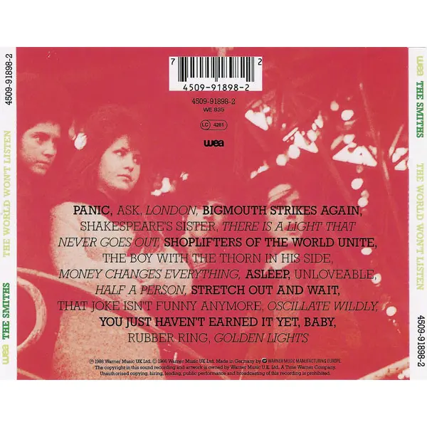 The Smiths - The World Won't Listen (CD, Compilation) - NM/NM - Classical33.co.uk