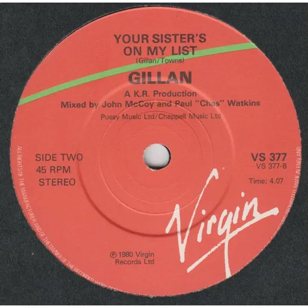 Gillan - Trouble 7 Inch Vinyl Single (7 Inch Record) - NM/VG+ - Classical33.co.uk