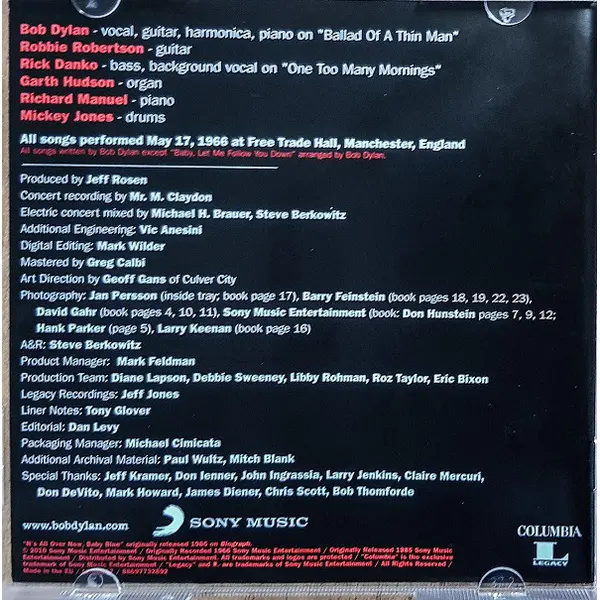 Bob Dylan - Live 1966 (The "Royal Albert Hall" Concert) (2xCD, RE) - NM/NM - Classical33.co.uk
