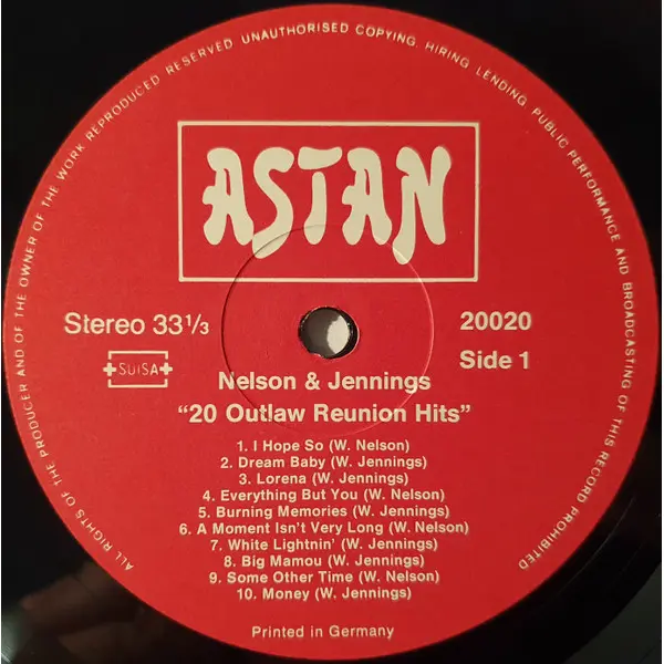 Waylon Jennings and Willie Nelson - 20 Outlaw Reunion Hits Vinyl LP (LP Record, Album, Compilation) - NM/VG+ - Classical33.co.uk