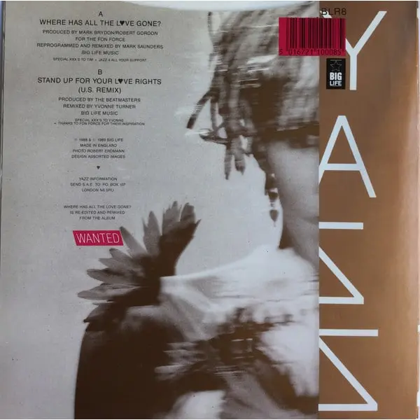 Yazz - Where Has All The Love Gone? 7 Inch Vinyl Single (7 Inch Vinyl Record) - VG+/VG+ - Classical33.co.uk