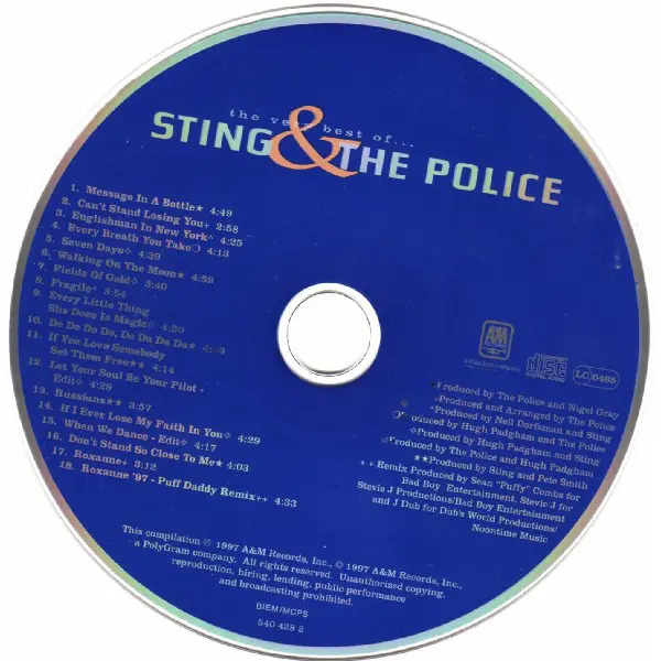 Sting and The Police - The Very Best Of... Sting and The Police (CD, Compilation) - NM/VG+ - Classical33.co.uk