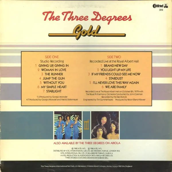 The Three Degrees - Gold Vinyl LP (LP Record, Compilation) - NM/VG+ - Classical33.co.uk