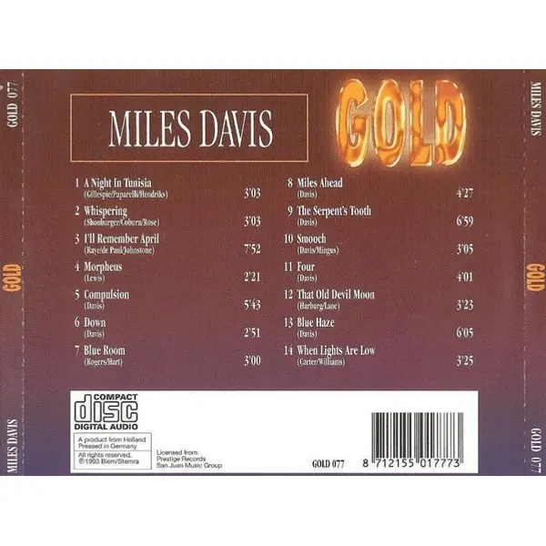 Miles Davis - Gold (CD, Compilation) - NM/NM - Classical33.co.uk