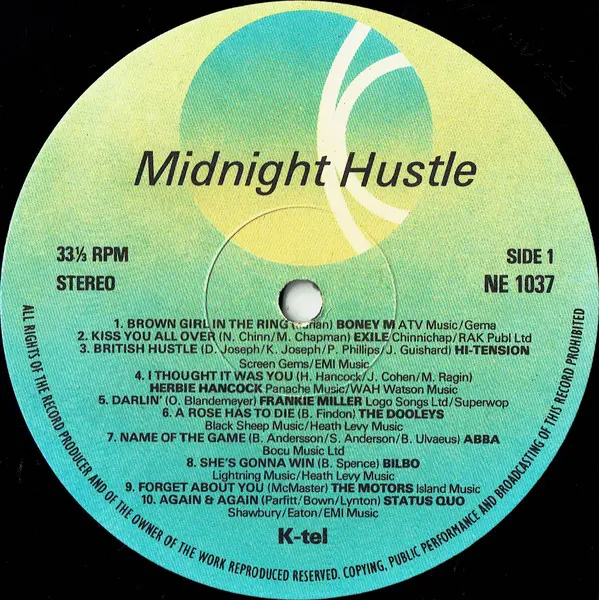 Midnight Hustle Vinyl LP Album (LP Record) - VG+/VG+ - Classical33.co.uk