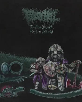 FULL OF HELL - BROKEN SWORD, ROTTEN SHIELD VINYL (LTD. INDIES ED. WHITE W/ BLACK, OXBLOOD & SEA BLUE SPLATTER 10")