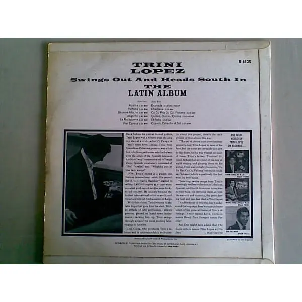 Trini Lopez - The Latin Album Vinyl LP (LP Record, Album) - NM/VG+ - Classical33.co.uk
