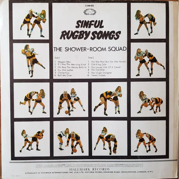 The Shower-Room Squad - Sinful Rugby Songs (LP, UK ) - VG+/VG+ - Classical33.co.uk