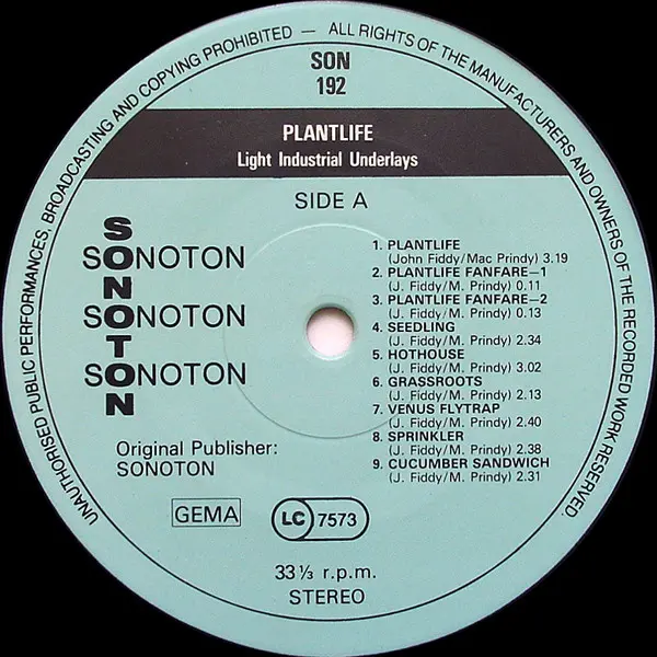 Claude Larson - Plantlife Vinyl LP (LP Record) - NM/VG - Classical33.co.uk